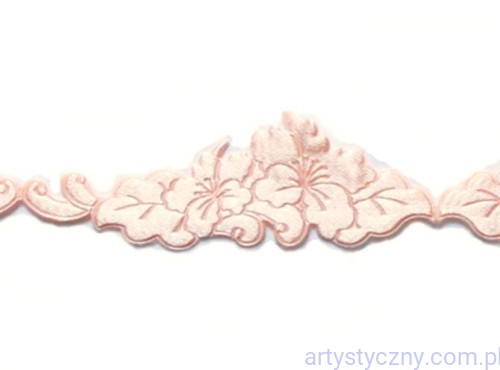 Aplikacje Kwiaty Art Deco Gipiura ~ Brzoskwiniowe 10 sztuk