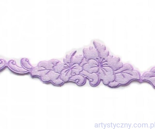 Aplikacje Kwiaty Art Deco Gipiura ~ Liliowe 10 sztuk