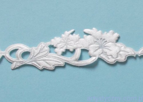 Aplikacje Kwiaty Art Deco Gipiura ~ Kremowe Ecru 50 sztuk