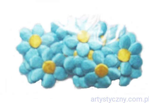 Aplikacje FANTAZJA Turkusowe Nagietki ~ 20 szt