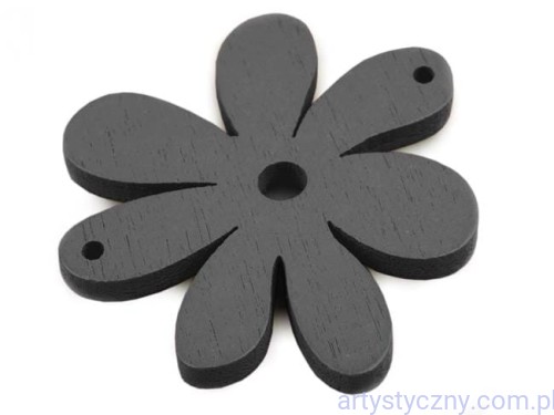 Drewniane Kwiatki 35x40mm - POPIELATE - 10 szt