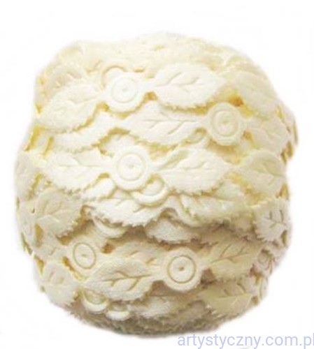 Aplikacje Listki Liście do Różyczek ~ KREMOWE ~ 20 szt