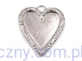 Metalowa Zawieszka Baza pod kaboszon SERCE 38x43mm