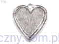 Metalowa Zawieszka Baza pod kaboszon SERCE 38x43mm