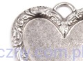 Metalowa Zawieszka Baza pod kaboszon SERCE 38x43mm