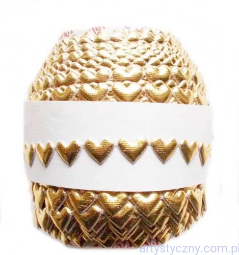 Złote Aplikacje Serca Serduszka Mini ~ 119 szt ~ 1 metr