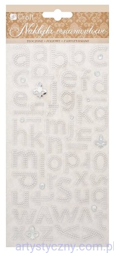 Naklejki ornamentowe - Srebrny Alfabet - NAK30