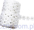 Aplikacje FANTAZJA Nagietki Białe CYRKONIE ~ 20 szt