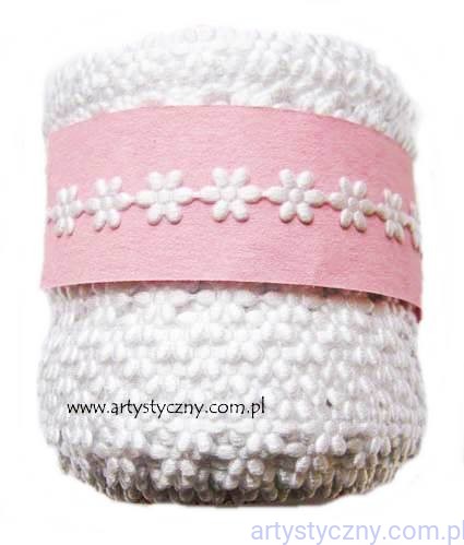 Aplikacje Kwiatki Stokrotki Mini ~Białe - 1m, 130 sztuk