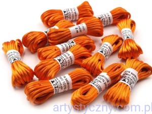 Sznurek Satynowy Gorsetowy ~ POMARAŃCZOWY - 3 metry