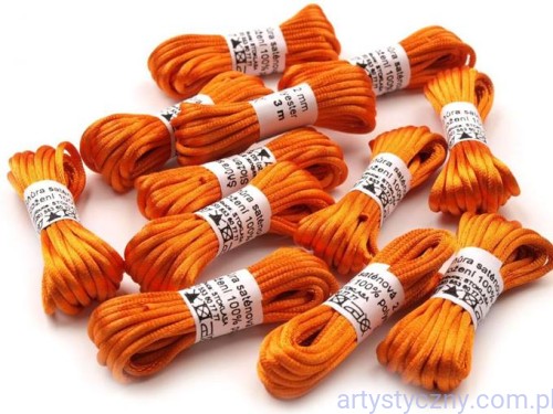 Sznurek Satynowy Gorsetowy ~ POMARAŃCZOWY - 3 metry