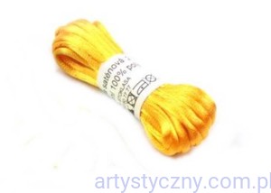 Sznurek Satynowy Gorsetowy ~ ŻÓŁTY - 3 metry