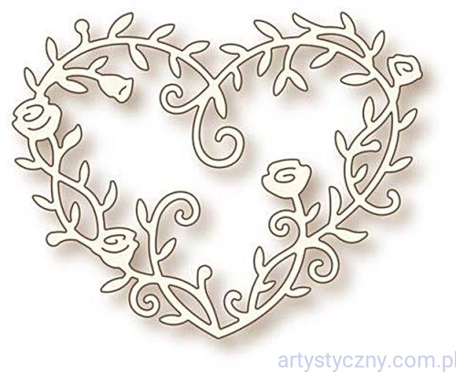 Wykrojnik WRS - Heart -Rose Vine - Serce SD039