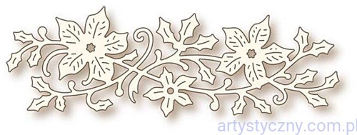 Wykrojnik WRS - Poinsettia Swirl - Border na święta SD063