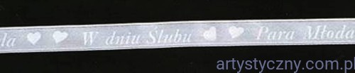 Tasiemka Satynowa 12mm BIAŁA - W Dniu Ślubu - 6 metrów