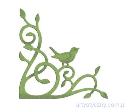 Wykrojnik CottageCutz Flourish Bird Corner - Elites - Kwiatowy Narożnik