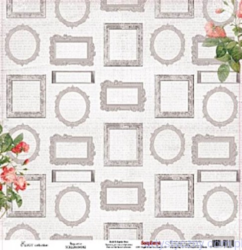 Papier do Scrapbookingu, Elegy Baguette, Secesyjne Ramki, 30x30сm