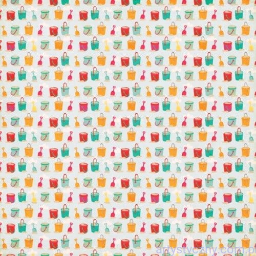 Papier Ozdobny Summer Memories - Wiaderka Łopatki Plaża 30x30 сm