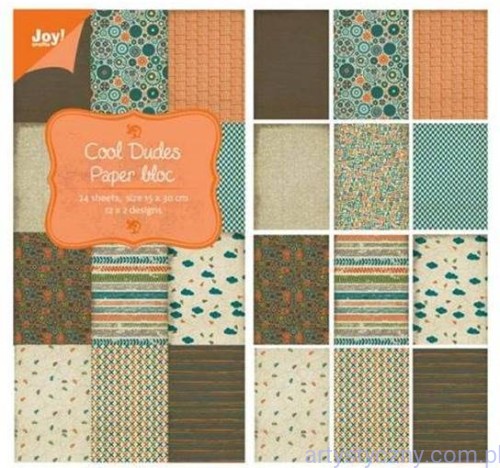 Papiery Ozdobne Joy - Cool Dudes - 15x30cm - 24 ark - 6011/0315