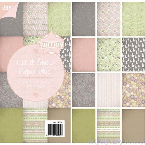 Papiery Ozdobne Joy - Let it snow- 15x30cm - 48 ark - 6011/0394