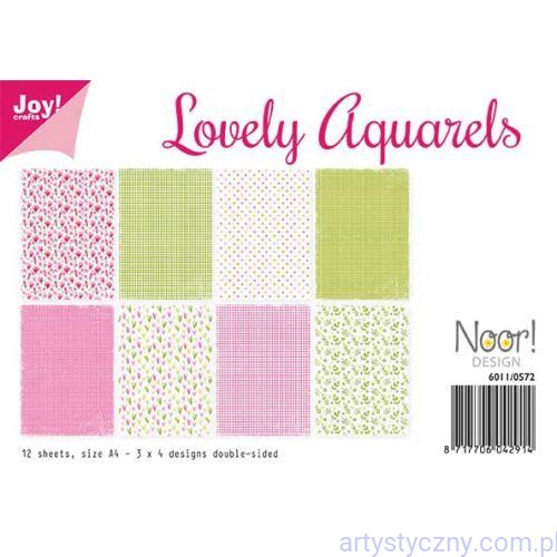 Zestaw papierów do scrapbookingu Joy! Crafts - Lovely Aquarels - 12xA4 - 6011/0572