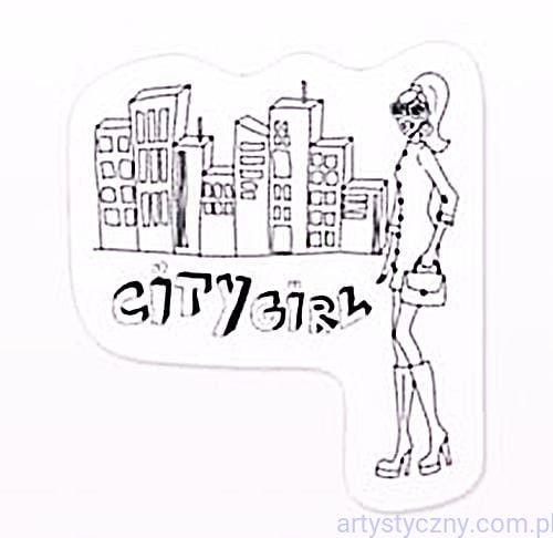 Stempel Akrylowy ~ City Girl, Tumblr Girl