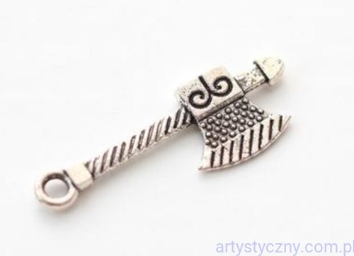 Metal Charms - Carved Axe - Rzeźbiony Topór - 4 szt