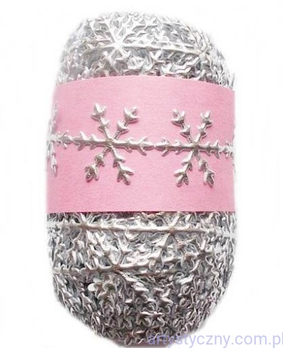 Taśma aplikacyjna Srebrne Śnieżynki - 40 sztuk - Błyszczące Aplikacje