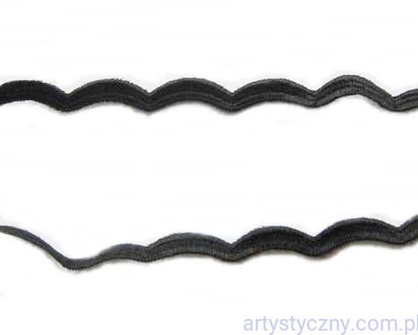 33. Czarna Lamówka - Koronka - Falka - 1 metr