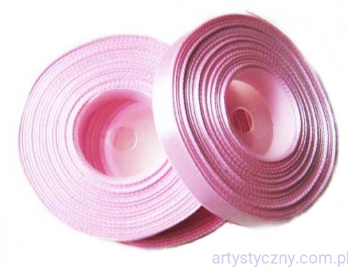 Tasiemka satynowa, wstążka 12mm - Różowa 157