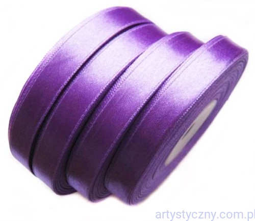 Tasiemka satynowa, wstążka 12mm - Fioletowa 114