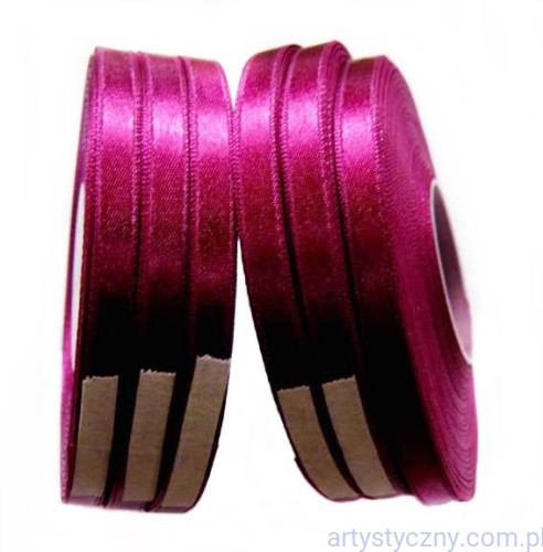 Tasiemka satynowa, wstążka atłasowa 6mm - Purpurowa 187