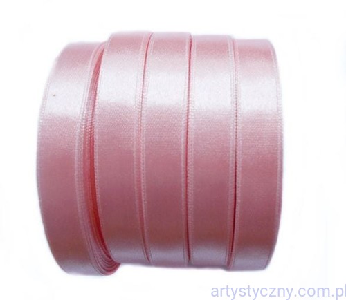 Tasiemka satynowa, wstążka 12mm - Jasny Łosoś 122