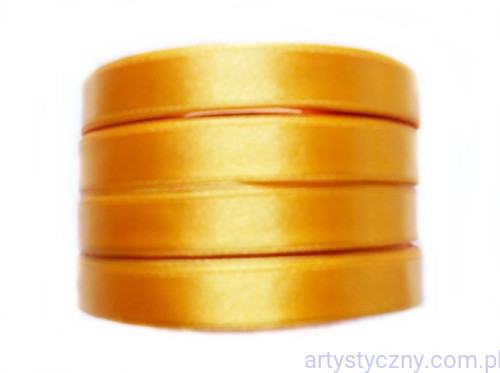 Tasiemka satynowa, wstążka 12mm - Żółto-Pomarańczowa 120