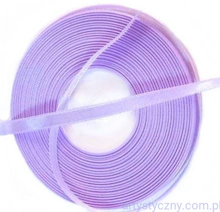 Tasiemka satynowa, wstążka atłasowa 6mm - Liliowa 112