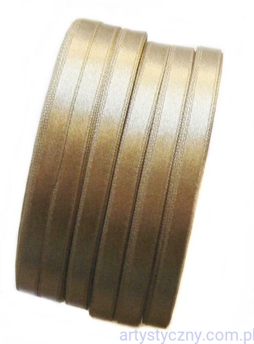 Tasiemka satynowa, wstążka atłasowa 6mm - Cappuccino z129