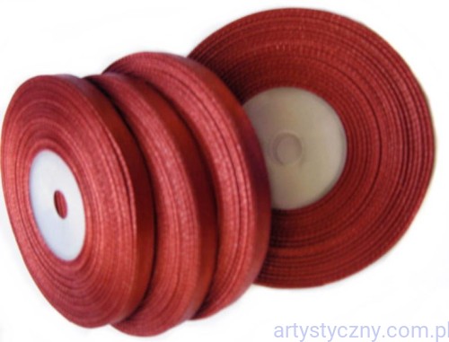 Tasiemka satynowa, wstążka atłasowa 6mm - Miedziana 129
