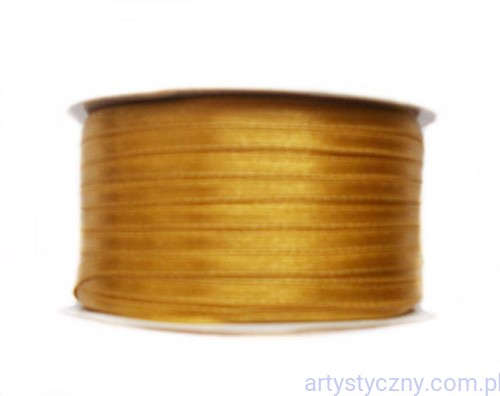 Tasiemka satynowa, wstążka 3mm ~ 135 metrów ~ Złota 151