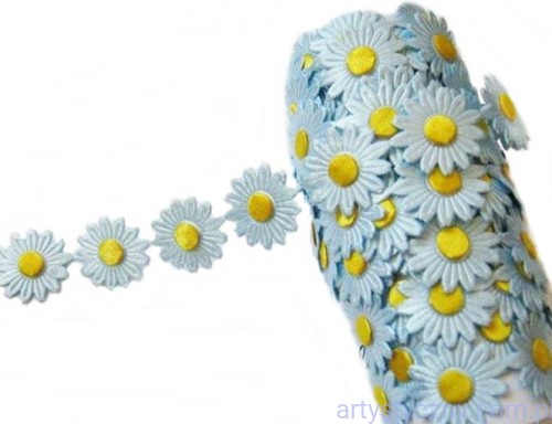 Aplikacje FANTAZJA Błękitne Rumianki ~ 20 szt