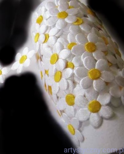 Aplikacje FANTAZJA Białe Nagietki ~ 20 szt