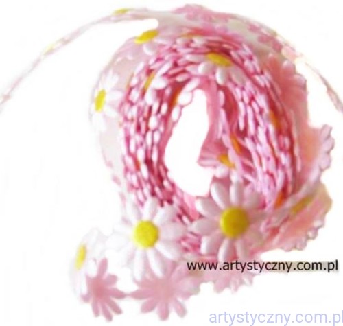 Aplikacje FANTAZJA Różowe Margaretki ~ 20 szt