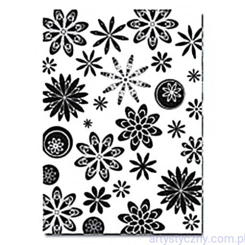 Wytłaczane Kartki Koperty w Kwiaty 5 par ~ Retro Floral
