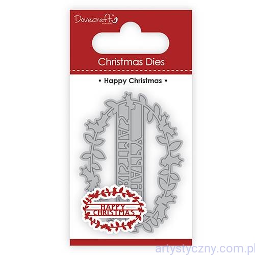Wykrojnik Dovecraft - Happy Christmas - Wieniec - 104