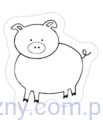 Stempel Akrylowy CartUs ~ Little Pig - Świnia Świnka