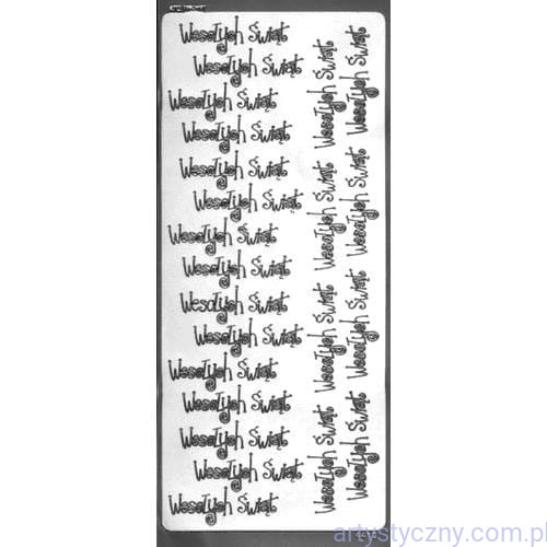 CZARNE Naklejki Wesołych Świąt 4419