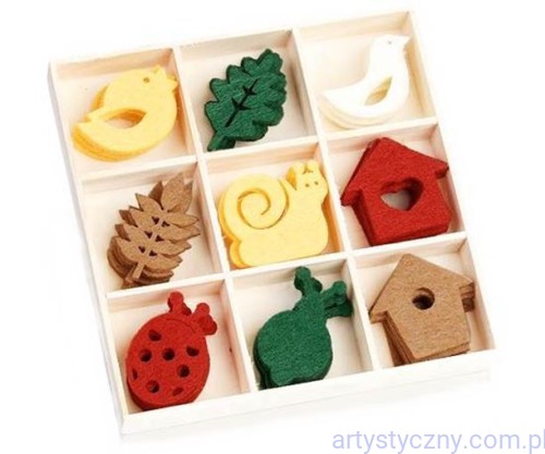 Filcowe Ozdoby - Snail Bird - Ptaszki Budki - 45 szt - 1232