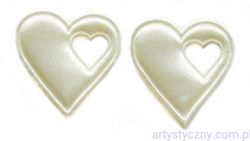 Duże Serca na kotyliony ~ Kremowe 10 sztuk