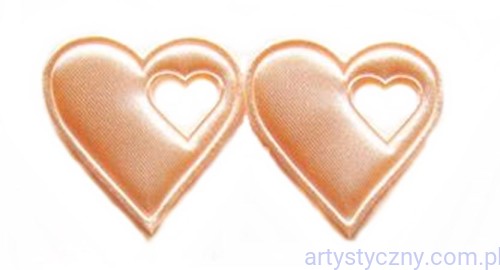 Duże Serca na kotyliony ~ Łososiowe 10 sztuk