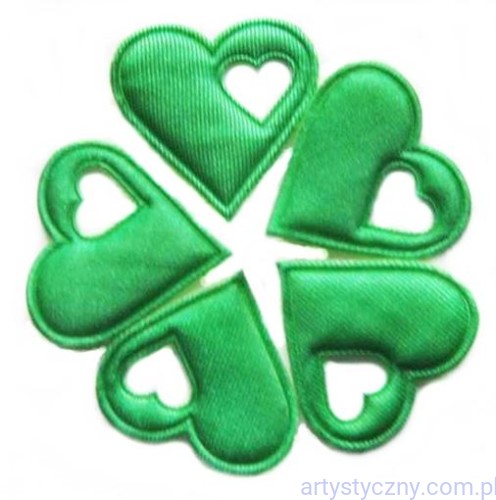 Duże Serca na kotyliony ~ Zielone 10 sztuk