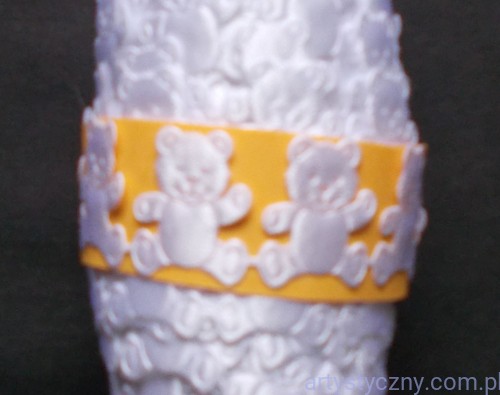 Aplikacje na taśmie Białe Misie ~ 50 sztuk